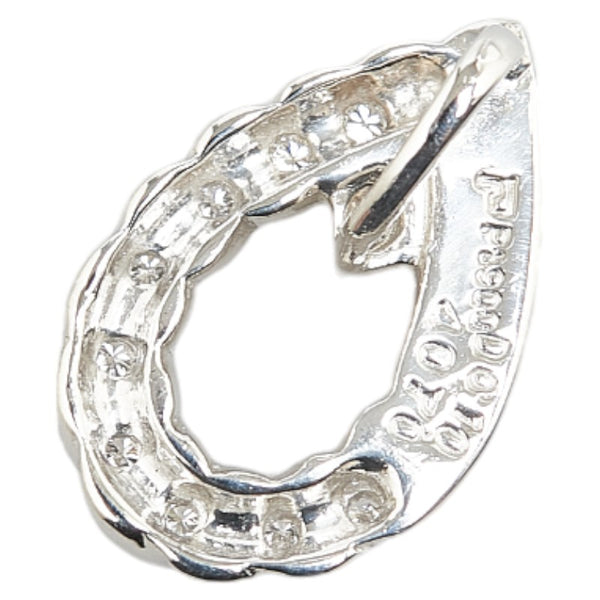 ポーラ Pt900 プラチナ ダイヤ0.10ct 雫 モチーフ ペンダントトップ レディース POLA 【中古】