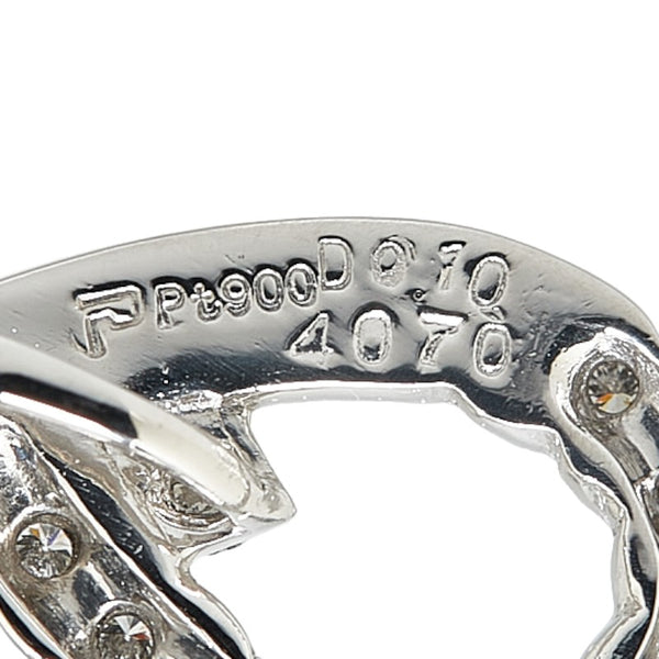 ポーラ Pt900 プラチナ ダイヤ0.10ct 雫 モチーフ ペンダントトップ レディース POLA 【中古】