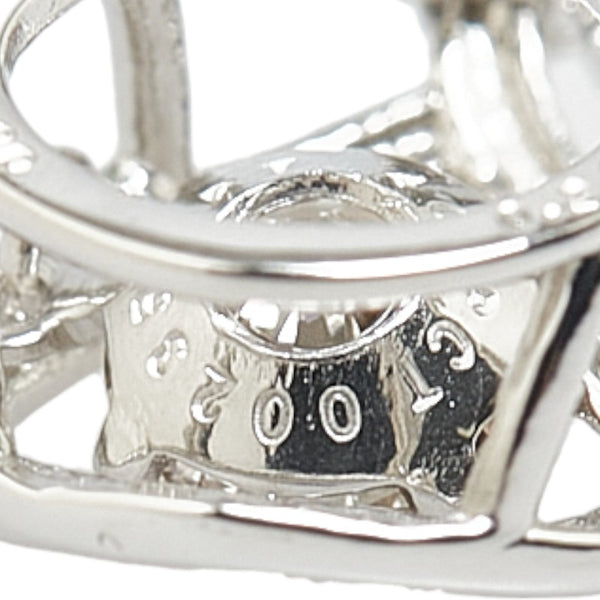 Pt900 プラチナ Pt850 プラチナ ダイヤ0.20ct 雫 ティアドロップ モチーフ ネックレス レディース 【中古】