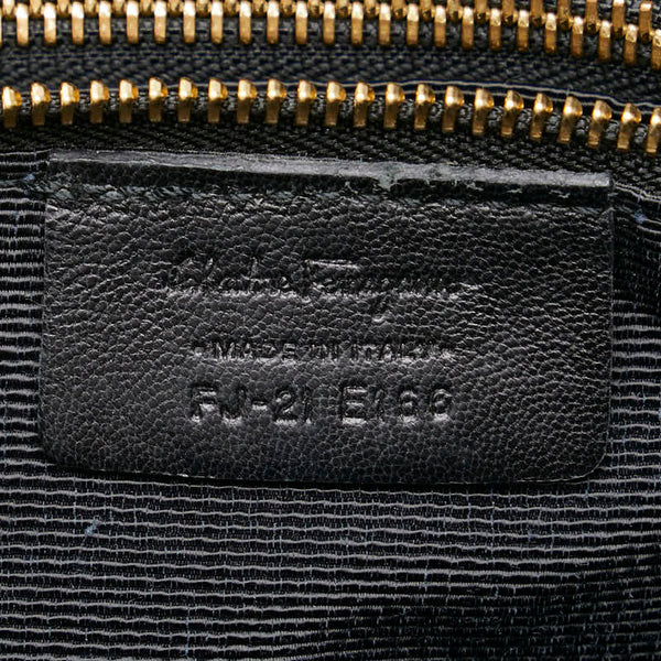 サルヴァトーレフェラガモ ハンドバッグ トートバッグ ブラック レザー エナメル レディース Salvatore Ferragamo 【中古】