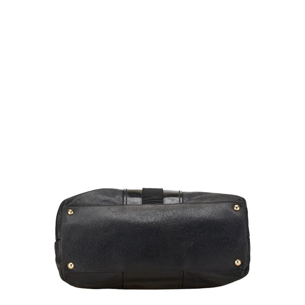 サルヴァトーレフェラガモ ハンドバッグ トートバッグ ブラック レザー エナメル レディース Salvatore Ferragamo 【中古】