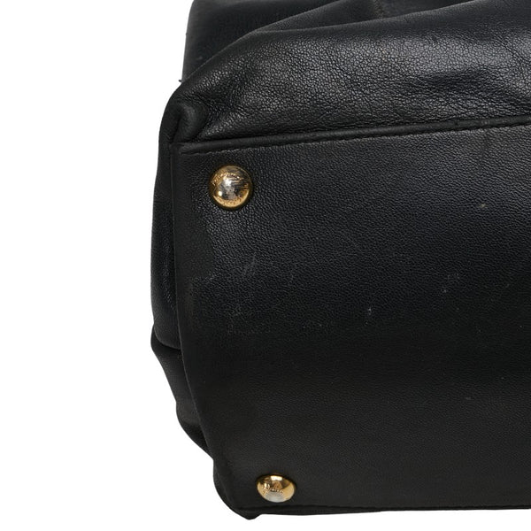 サルヴァトーレフェラガモ ハンドバッグ トートバッグ ブラック レザー エナメル レディース Salvatore Ferragamo 【中古】