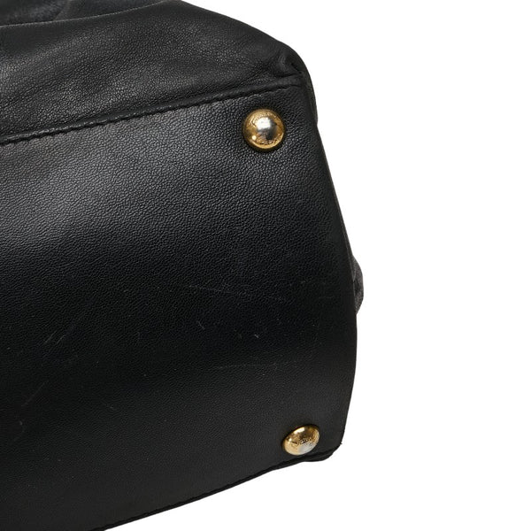 サルヴァトーレフェラガモ ハンドバッグ トートバッグ ブラック レザー エナメル レディース Salvatore Ferragamo 【中古】