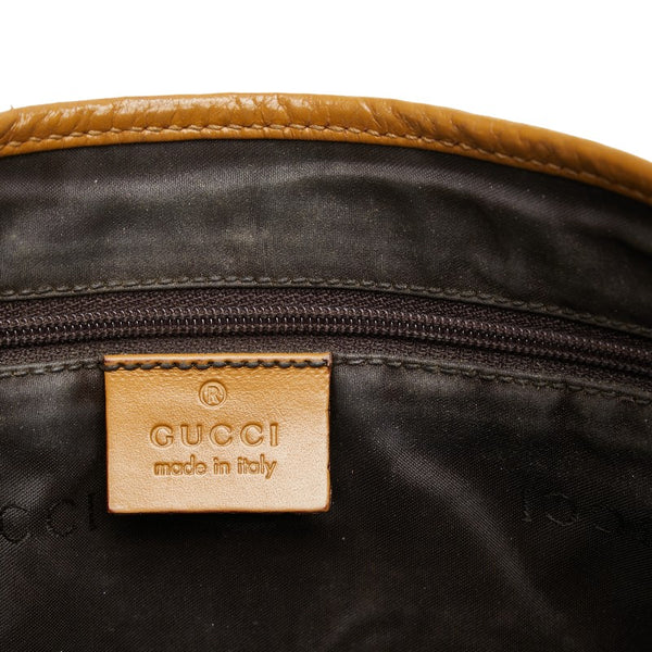 グッチ ジャッキー シェリー ワンショルダー 001 3306 ベージュ キャンバス レザー レディース GUCCI 【中古】