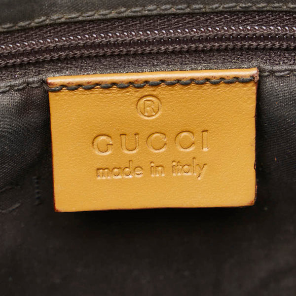 グッチ ジャッキー シェリー ワンショルダー 001 3306 ベージュ キャンバス レザー レディース GUCCI 【中古】