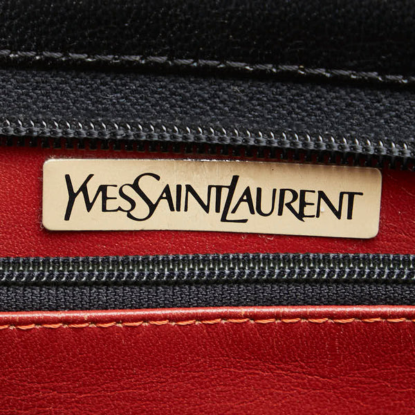 サンローラン クラッチバッグ セカンドバッグ ブラック レザー レディース SAINT LAURENT 【中古】