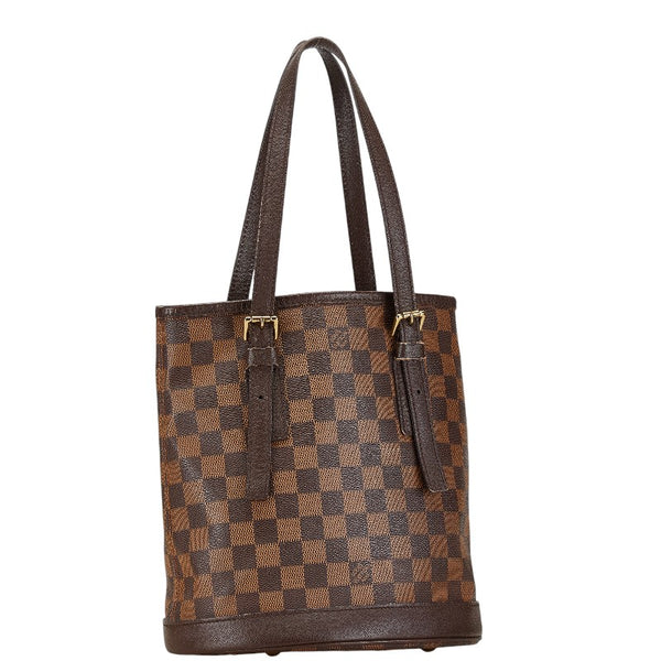 ルイ ヴィトン ダミエ マレ トートバッグ ショルダーバッグ バケツ N42240 ブラウン PVC レザー レディース LOUIS VUITTON 【中古】