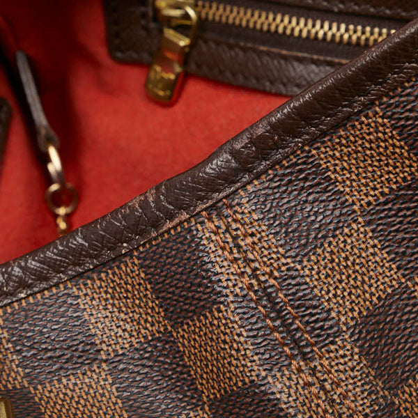 ルイ ヴィトン ダミエ マレ トートバッグ ショルダーバッグ バケツ N42240 ブラウン PVC レザー レディース LOUIS VUITTON 【中古】