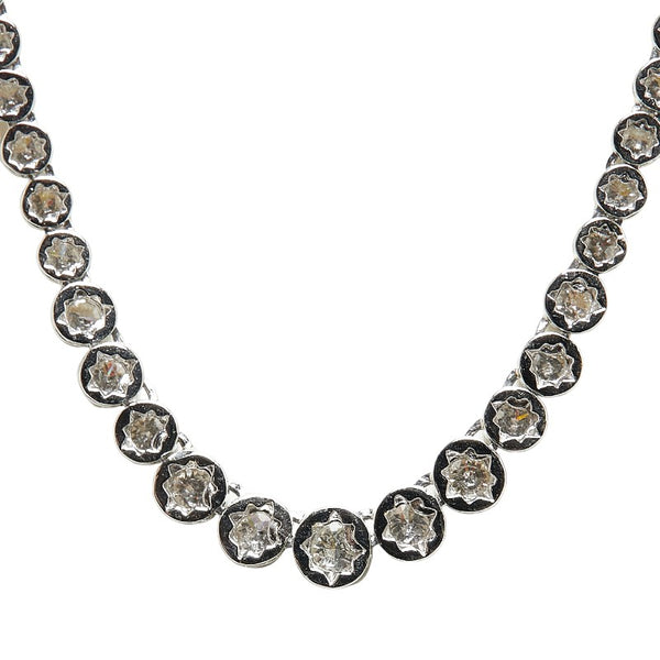 Pt900 プラチナ ダイヤ5.02ct テニスチェーン ネックレス レディース 【中古】