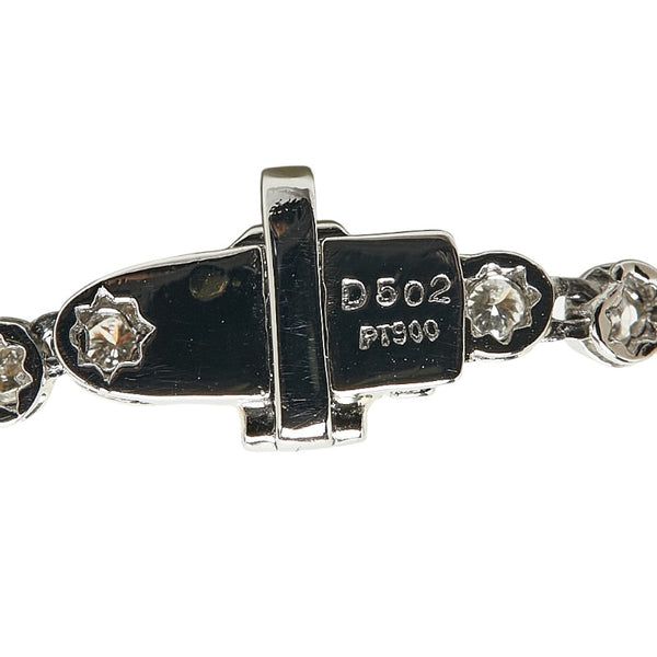 Pt900 プラチナ ダイヤ5.02ct テニスチェーン ネックレス レディース 【中古】