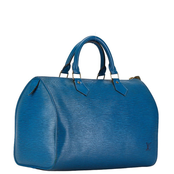 ルイ ヴィトン エピ スピーディ30 ハンドバッグ ミニボストンバッグ M43005 トレドブルー レザー レディース LOUIS VUITTON 【中古】