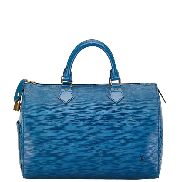 ルイ ヴィトン エピ スピーディ30 ハンドバッグ ミニボストンバッグ M43005 トレドブルー レザー レディース LOUIS VUITTON 【中古】