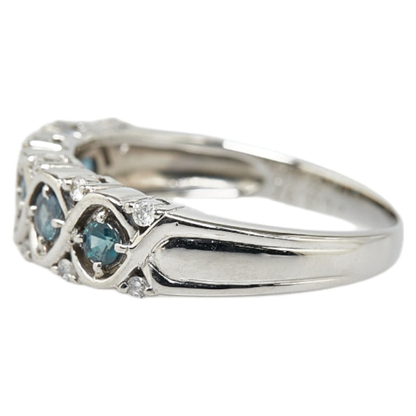 Pt900 プラチナ アレキサンドライト0.37ｃｔ ダイヤ0.12ct リング 指輪 #54 レディース 14.5号 【中古】