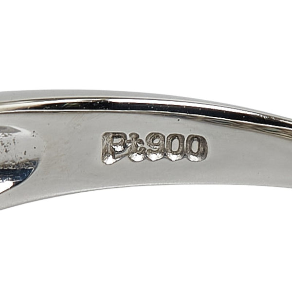 Pt900 プラチナ アレキサンドライト0.37ｃｔ ダイヤ0.12ct リング 指輪 #54 レディース 14.5号 【中古】