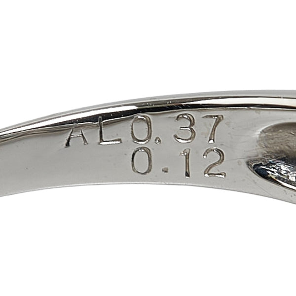 Pt900 プラチナ アレキサンドライト0.37ｃｔ ダイヤ0.12ct リング 指輪 #54 レディース 14.5号 【中古】