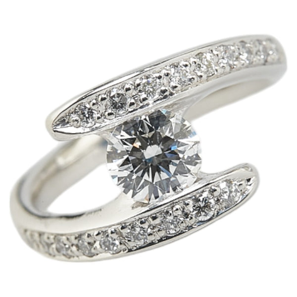 Pt900 プラチナ ダイヤ0.747ct ダイヤ0.26ct リング 指輪 レディース 11号 【中古】