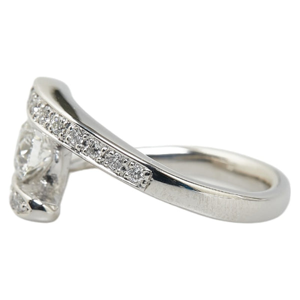 Pt900 プラチナ ダイヤ0.747ct ダイヤ0.26ct リング 指輪 レディース 11号 【中古】