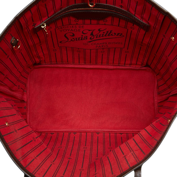 ルイ ヴィトン ダミエ ネヴァーフルMM トートバッグ ショルダーバッグ N51105 ブラウン PVC レザー レディース LOUIS VUITTON 【中古】