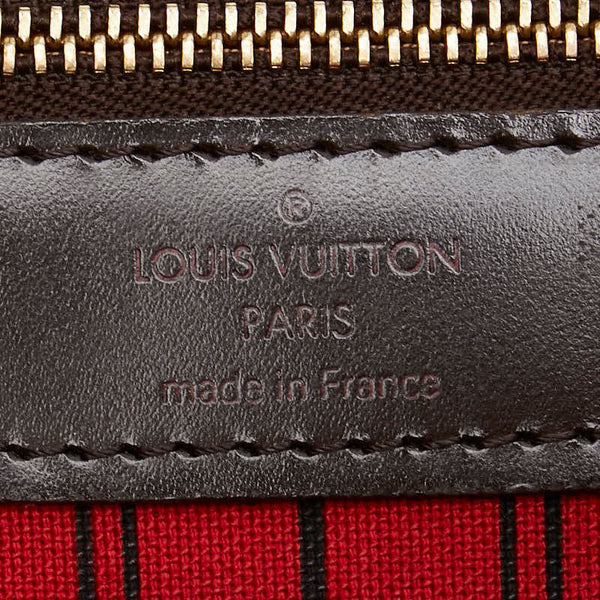 ルイ ヴィトン ダミエ ネヴァーフルMM トートバッグ ショルダーバッグ N51105 ブラウン PVC レザー レディース LOUIS VUITTON 【中古】