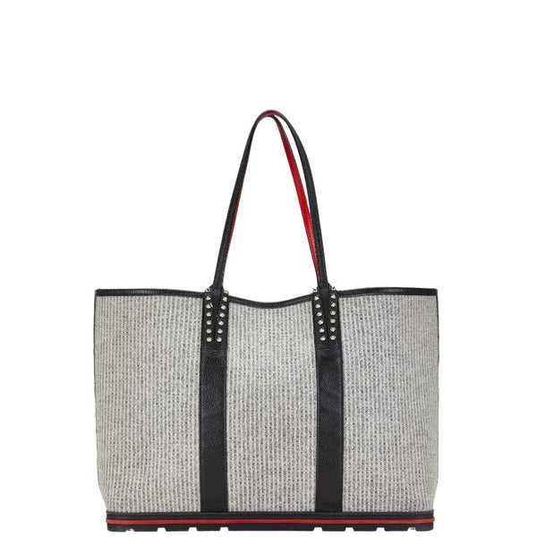 クリスチャンルブタン スタッズ カバタ ハンドバッグ トートバッグ グレー ブラック レザー レディース Christian Louboutin 【中古】