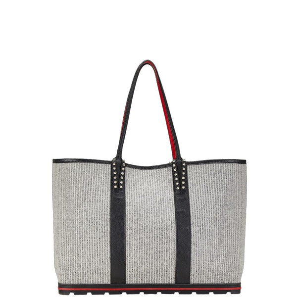 クリスチャンルブタン スタッズ カバタ ハンドバッグ トートバッグ グレー ブラック レザー レディース Christian Louboutin 【中古】