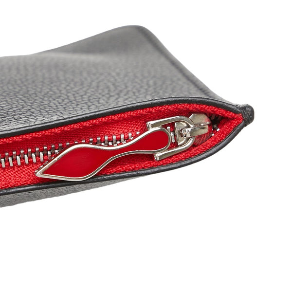 クリスチャンルブタン スタッズ カバタ ハンドバッグ トートバッグ グレー ブラック レザー レディース Christian Louboutin 【中古】