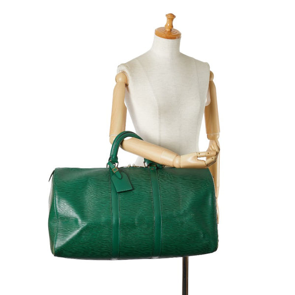 ルイ ヴィトン エピ キーポル50 ボストンバッグ M42964 ボルネオグリーン レザー レディース LOUIS VUITTON 【中古】