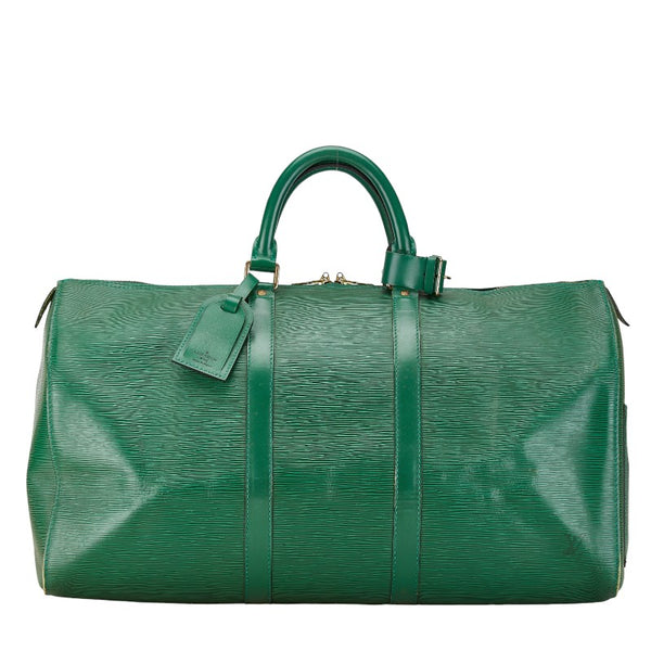ルイ ヴィトン エピ キーポル50 ボストンバッグ M42964 ボルネオグリーン レザー レディース LOUIS VUITTON 【中古】