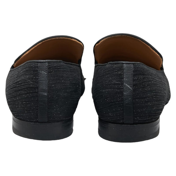 クリスチャンルブタン スタッズ ローファー スリッポン サイズ:41 1/2 ブラック スウェード レザー メンズ Christian Louboutin 【中古】