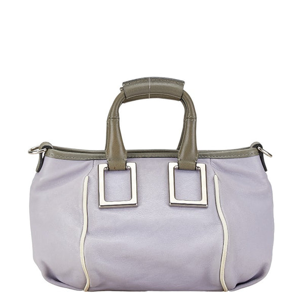 クロエ エテル ハンドバッグ ショルダーバッグ 2WAY 01-13-50-65 グレー ホワイト レザー レディース Chloe 【中古】