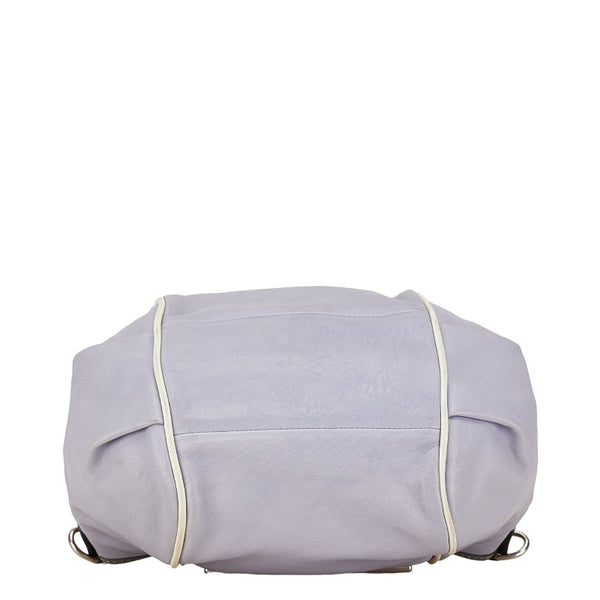 クロエ エテル ハンドバッグ ショルダーバッグ 2WAY 01-13-50-65 グレー ホワイト レザー レディース Chloe 【中古】