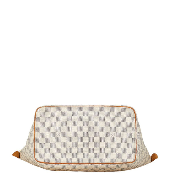ルイ ヴィトン ダミエ アズール サレヤMM トートバッグ ショルダーバッグ N51185 ホワイト PVC レザー レディース LOUIS VUITTON 【中古】