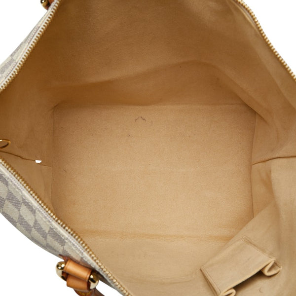ルイ ヴィトン ダミエ アズール サレヤMM トートバッグ ショルダーバッグ N51185 ホワイト PVC レザー レディース LOUIS VUITTON 【中古】