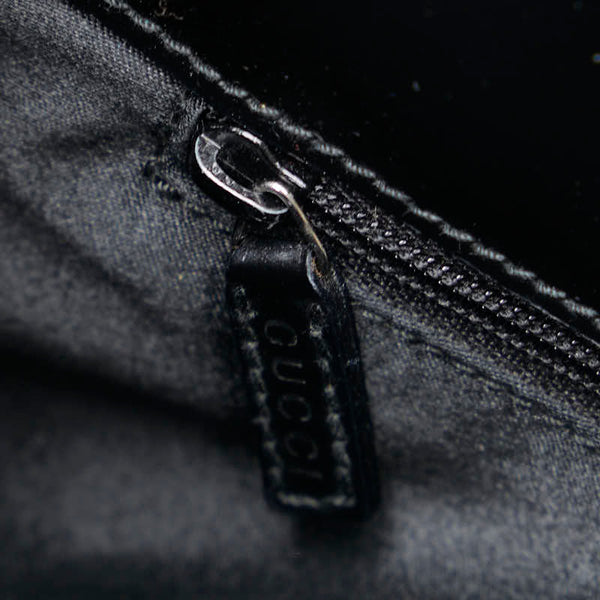 グッチ ロゴ ワンショルダーバッグ ハンドバッグ 001 3195 002058 ブラック パテントレザー レディース GUCCI 【中古】