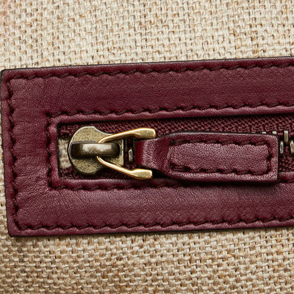 グッチ ホースビット ハンドバッグ 296900 ボルドー ワインレッド レザー レディース GUCCI 【中古】