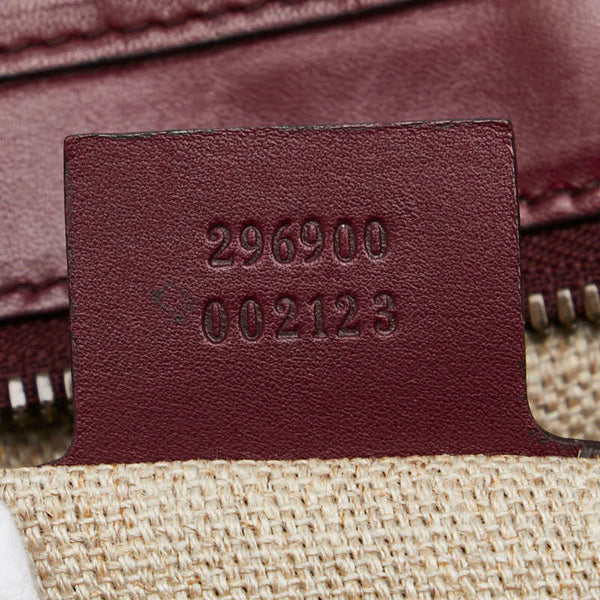 グッチ ホースビット ハンドバッグ 296900 ボルドー ワインレッド レザー レディース GUCCI 【中古】