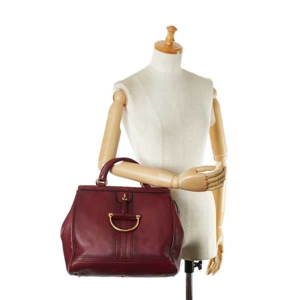グッチ ホースビット ハンドバッグ 296900 ボルドー ワインレッド レザー レディース GUCCI 【中古】