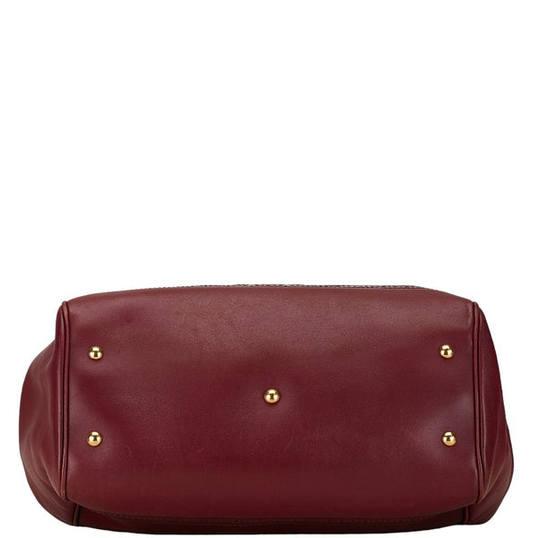 グッチ ホースビット ハンドバッグ 296900 ボルドー ワインレッド レザー レディース GUCCI 【中古】