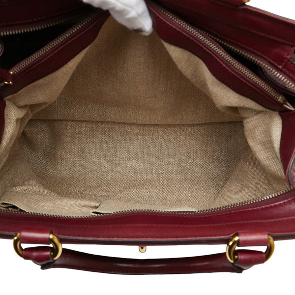 グッチ ホースビット ハンドバッグ 296900 ボルドー ワインレッド レザー レディース GUCCI 【中古】