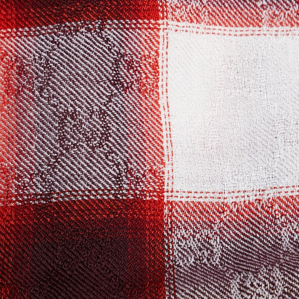 グッチ チェック GG ストール ワインレッド ホワイト シルク ウール レディース GUCCI 【中古】