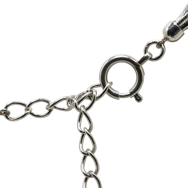 Pt850 プラチナ 5連 ネックレス レディース 【中古】