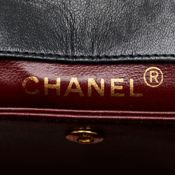 シャネル マトラッセ ココマーク チェーン ショルダーバッグ ブラック ラムスキン レディース CHANEL 【中古】