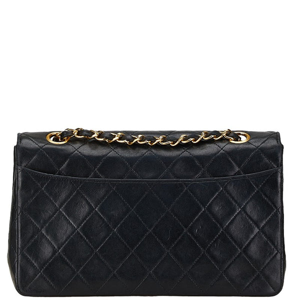 シャネル マトラッセ ココマーク チェーン ショルダーバッグ ブラック ラムスキン レディース CHANEL 【中古】