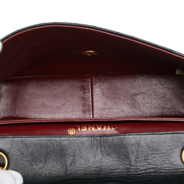 シャネル マトラッセ ココマーク チェーン ショルダーバッグ ブラック ラムスキン レディース CHANEL 【中古】