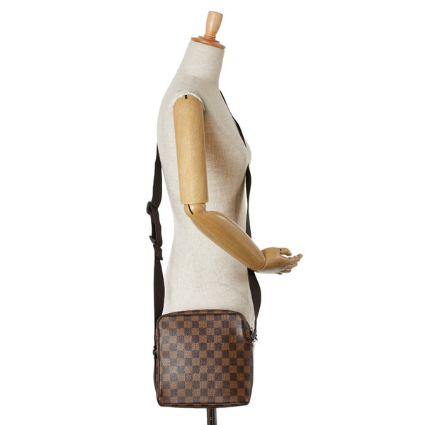 ルイ ヴィトン ダミエ オラフPM 斜め掛け ショルダーバッグ N41442 ブラウン PVC レザー レディース LOUIS VUITTON 【中古】