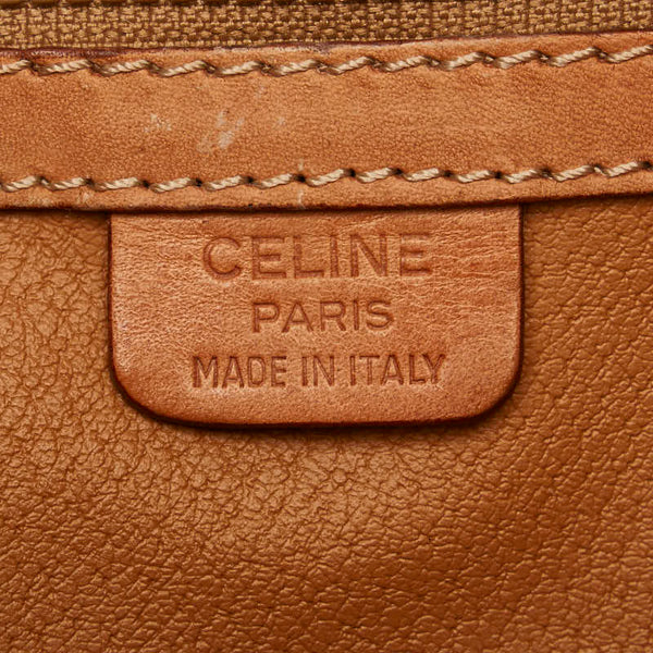 セリーヌ マカダム ハンドバッグ ショルダーバッグ 2WAY ブラウン PVC レザー レディース CELINE 【中古】