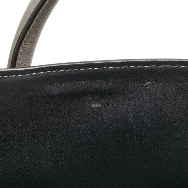 セリーヌ ラゲージ ファントム クロコ型押し ハンドバッグ トートバッグ ベージュ レザー レディース CELINE 【中古】