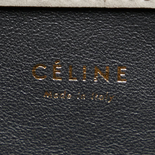 セリーヌ ラゲージ ファントム クロコ型押し ハンドバッグ トートバッグ ベージュ レザー レディース CELINE 【中古】