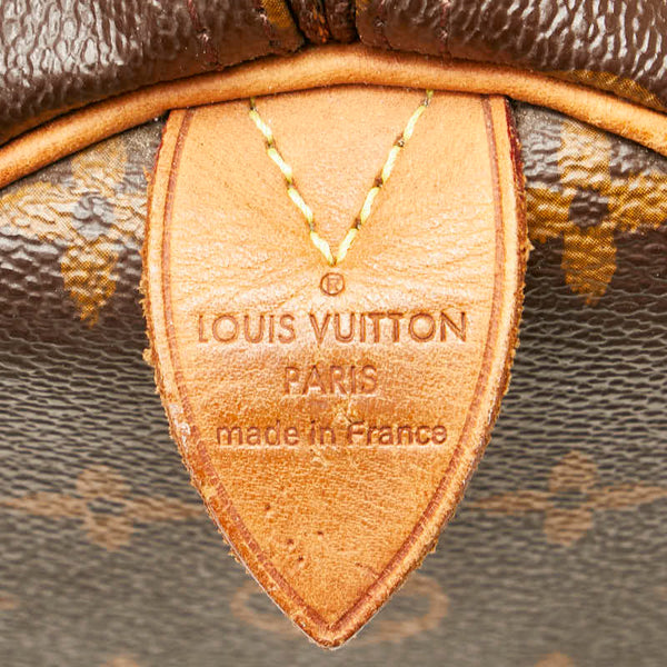 ルイ ヴィトン モノグラム スピーディ30 ハンドバッグ M41526 ブラウン PVC レザー レディース LOUIS VUITTON 【中古】