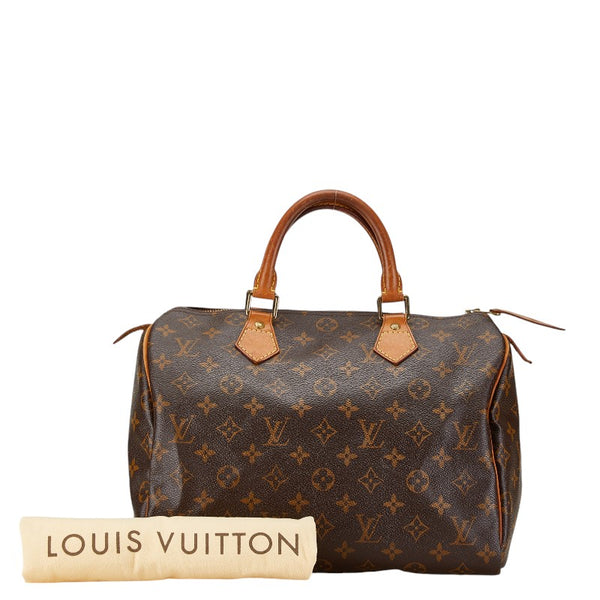 ルイ ヴィトン モノグラム スピーディ30 ハンドバッグ M41526 ブラウン PVC レザー レディース LOUIS VUITTON 【中古】